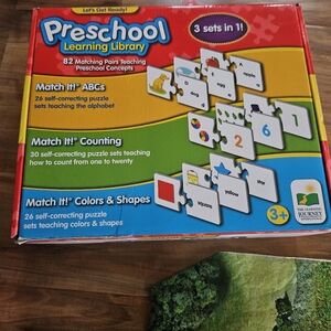 Preschool Learning Library Puzzle Set - Multicolor